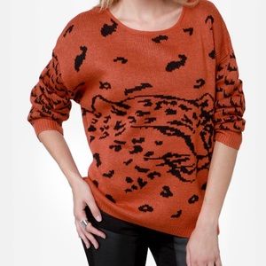 MINKPINK Once a Cheetah Sweater - Size L